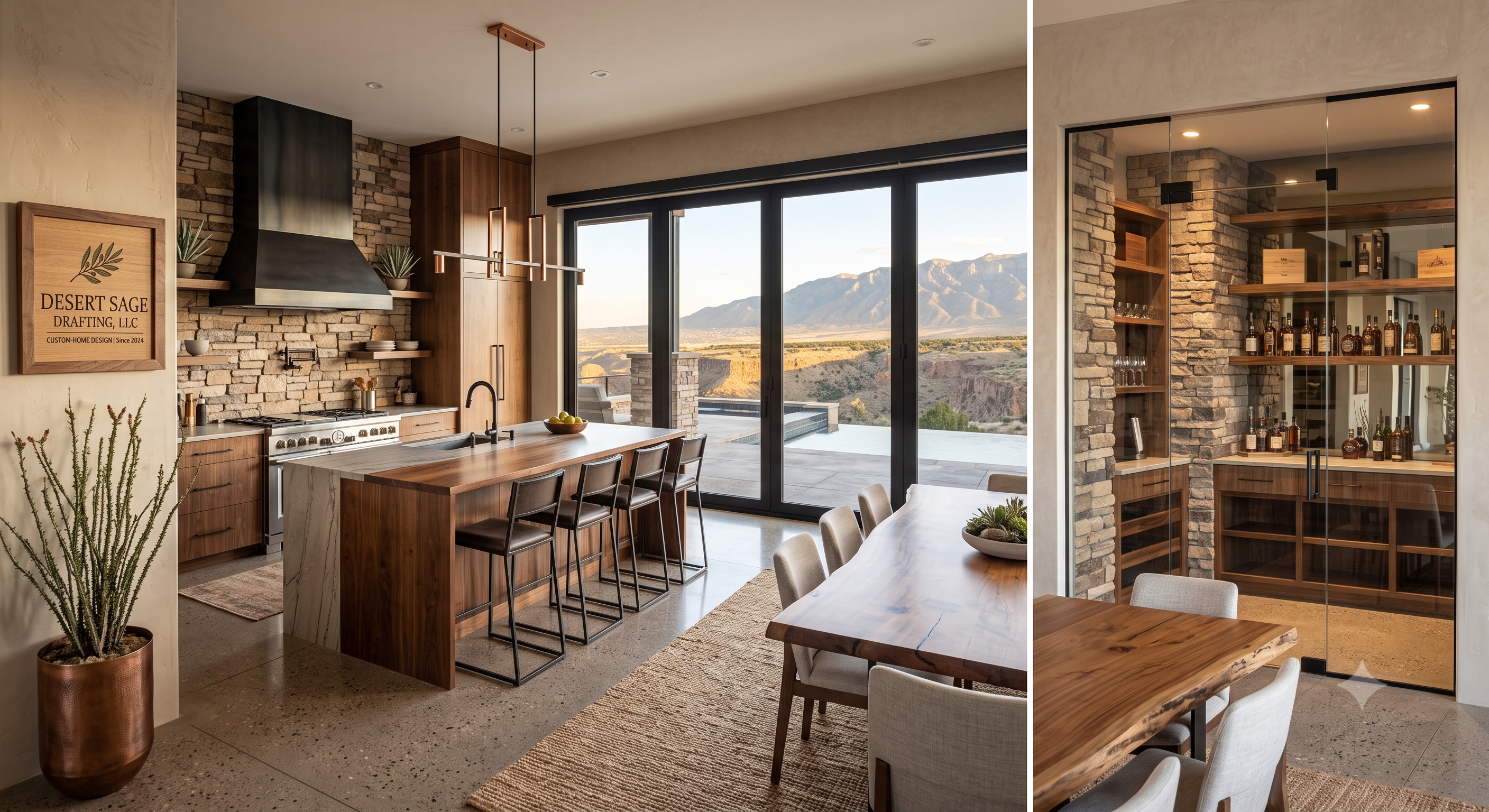 Southwest kitchen design with island