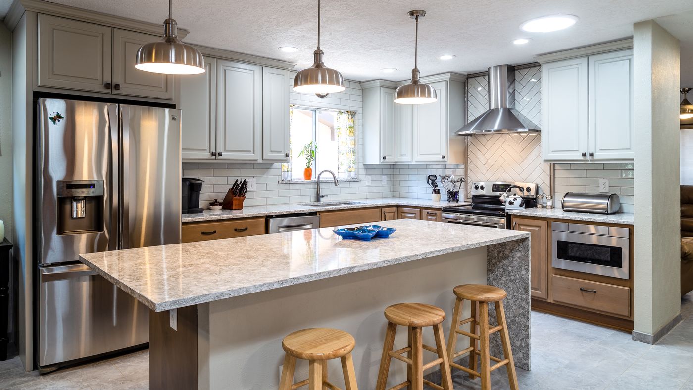 Modern Wood & White Kitchen